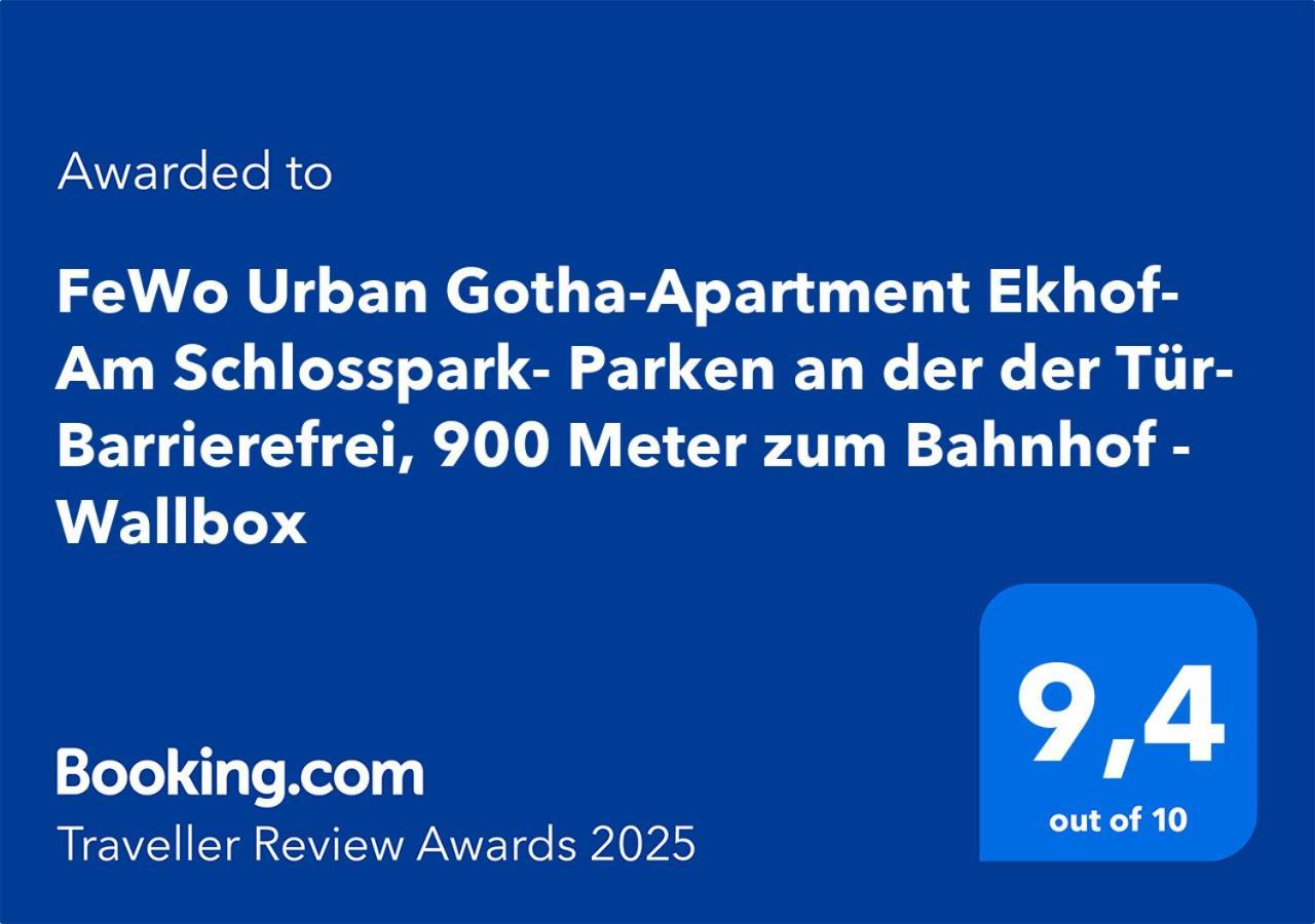 Fewo Urban Gotha-Apartment Ekhof- Am Schlosspark- Parken An Der Der Tuer- Barrierefrei, 900 Meter Zum Bahnhof - Wallbox Ngoại thất bức ảnh
